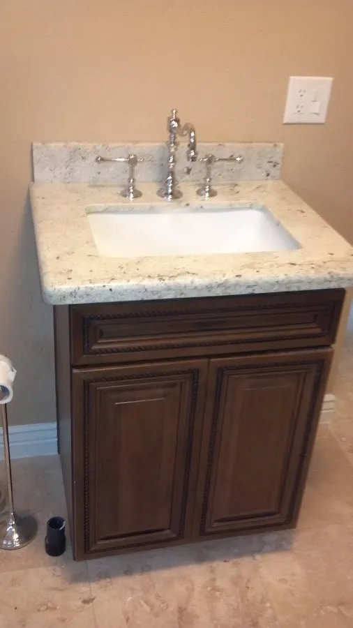 Finished bathroom vanity for Gas Leak Detection in North Las Vegas